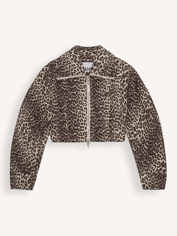 Ontdek de Organic cotton leopard jack van Ganni in de kleur beige bij Orangebag. Op werkdagen voor 21:45 besteld, morgen in huis.