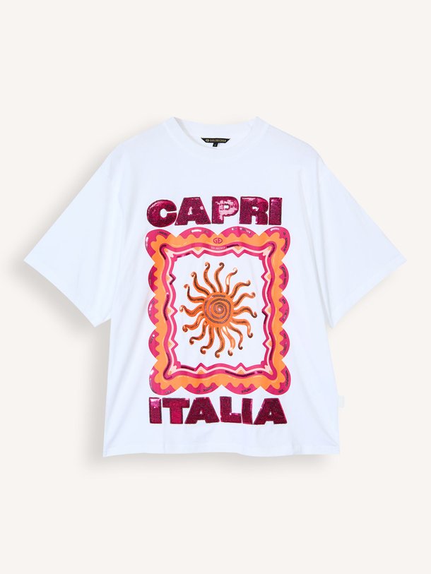 Ontdek de Raya organic cottonmix T-shirt met print van Goldbergh in de kleur Wit bij Orangebag. Op werkdagen voor 21:45 besteld, morgen in huis.