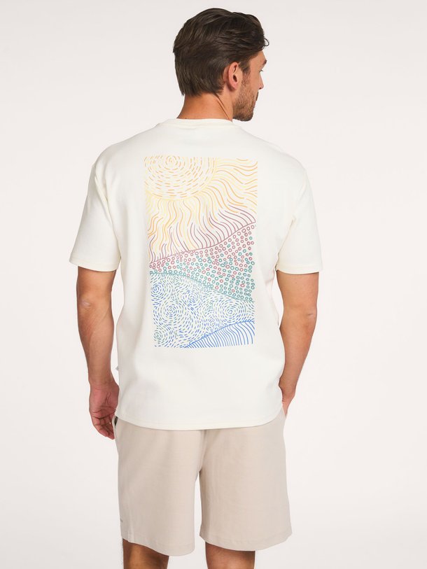 Ontdek de Salt Flats katoenmix T-shirt met print van Law of the Sea in de kleur Off-white bij Orangebag. Op werkdagen voor 21:45 besteld, morgen in huis.