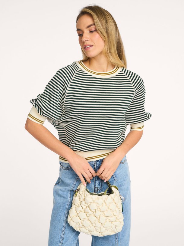 Ontdek de Anglet katoenen gestreepte trui van Bellerose in de kleur Donkergroen bij Orangebag. Op werkdagen voor 21:45 besteld, morgen in huis.