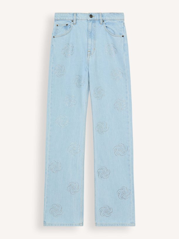 Ontdek de High waist straight fit non-stretch jeans van Rotate Birger Christensen in de kleur lichtblauw bij Orangebag. Op werkdagen voor 21:45 besteld, morgen in huis.