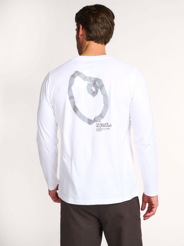 Ontdek de Organic cotton longsleeve met print van OLAF in de kleur Wit bij Orangebag. Op werkdagen voor 21:45 besteld, morgen in huis.