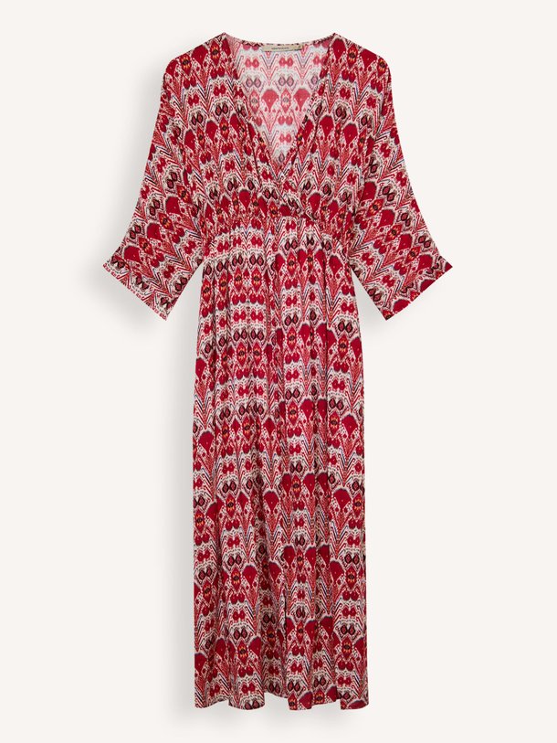 Ontdek de Dacre viscose maxi jurk met print van La Fee Maraboutee in de kleur Rood bij Orangebag. Op werkdagen voor 21:45 besteld, morgen in huis.
