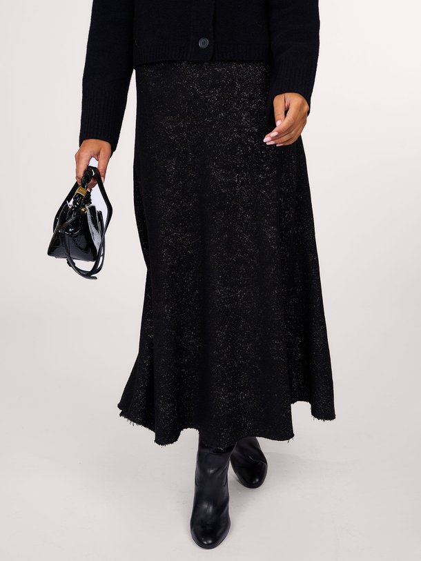 Ontdek de Katoenmix A-lijn rok met lurex van Zenggi in de kleur zwart bij Orangebag. Op werkdagen voor 21:45 besteld, morgen in huis.