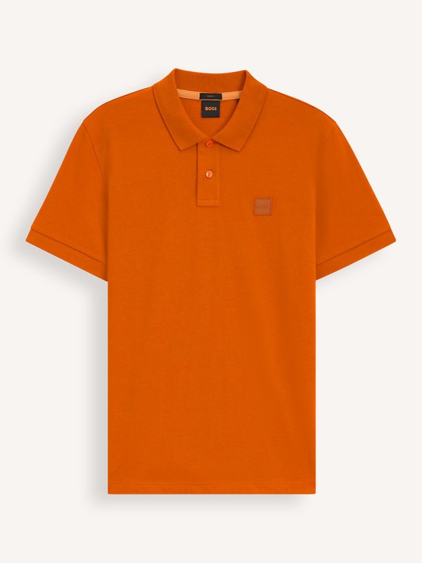 Ontdek de Passenger katoenmix piqué polo van Boss in de kleur Terracotta bij Orangebag. Op werkdagen voor 21:45 besteld, morgen in huis.