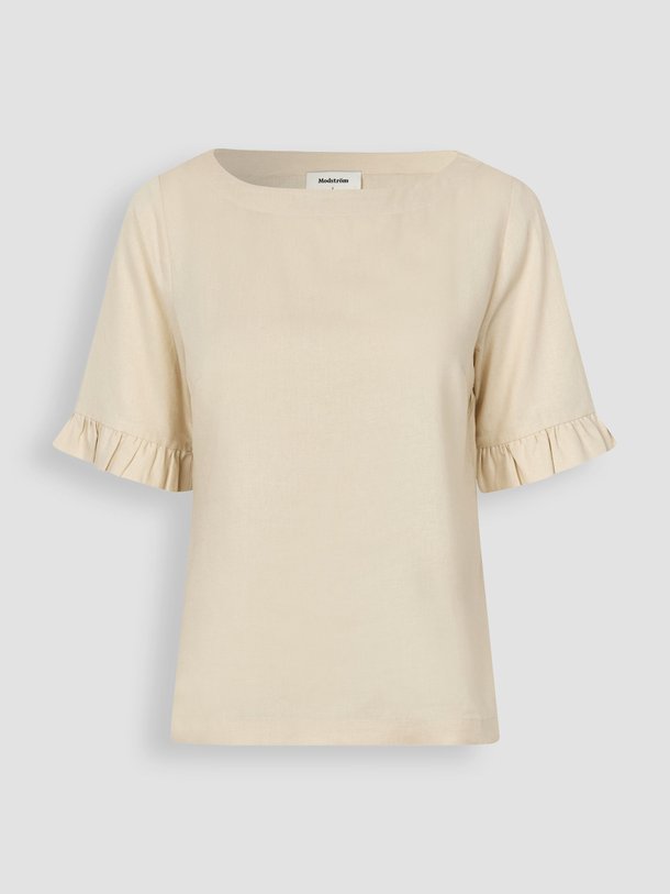 Ontdek de Darrel viscose/linnenmix top van Modstrom in de kleur zand bij Orangebag. Op werkdagen voor 21:45 besteld, morgen in huis.