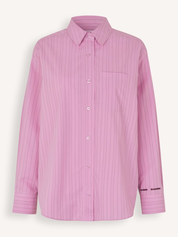 Ontdek de Salova organic cotton gestreepte blouse van Samsoe Samsoe in de kleur Roze bij Orangebag. Op werkdagen voor 21:45 besteld, morgen in huis.