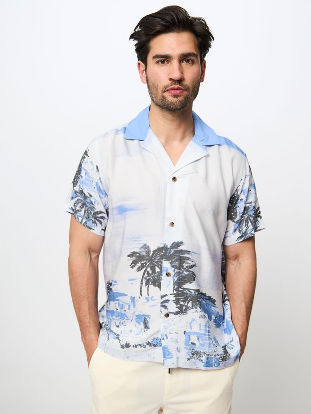 Ontdek de Coastal lyocell overhemd met print van Les Deux in de kleur blauw bij Orangebag. Op werkdagen voor 21:45 besteld, morgen in huis.