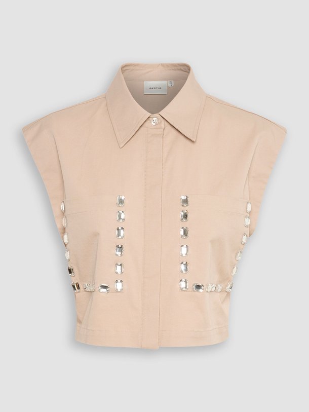 Ontdek de Celene katoenmix cropped blouse van Gestuz in de kleur zand bij Orangebag. Op werkdagen voor 21:45 besteld, morgen in huis.