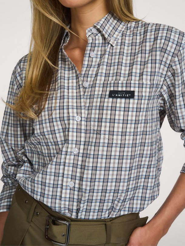 Ontdek de Button Down Mini Check Shirt van Haute L'Amitié bij Orangebag. Op werkdagen voor 21:45 besteld, morgen in huis.