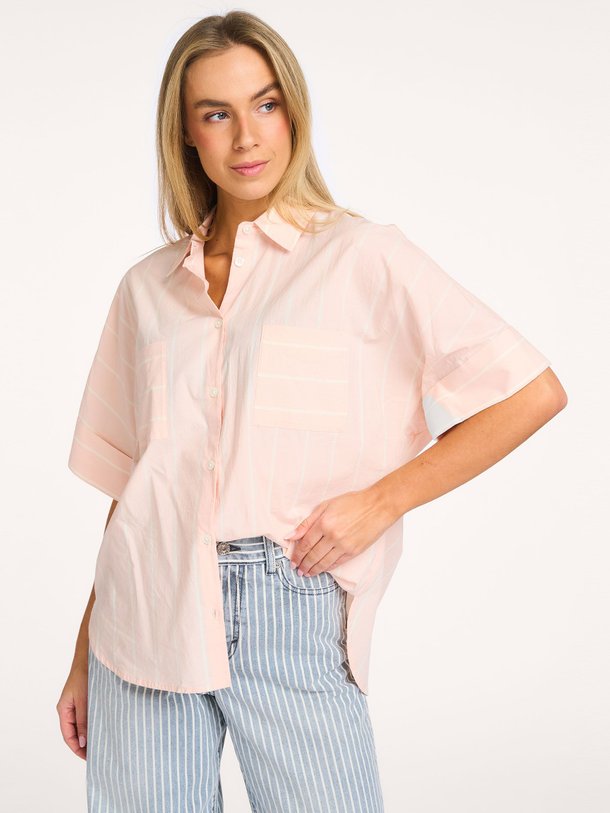 Ontdek de Jay katoenen gestreepte blouse van Bellerose in de kleur Lichtroze bij Orangebag. Op werkdagen voor 21:45 besteld, morgen in huis.
