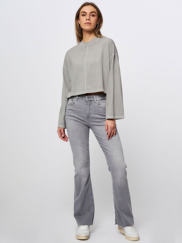 Ontdek de Cedaria katoenen cropped top van Drykorn in de kleur grijs bij Orangebag. Op werkdagen voor 21:45 besteld, morgen in huis.