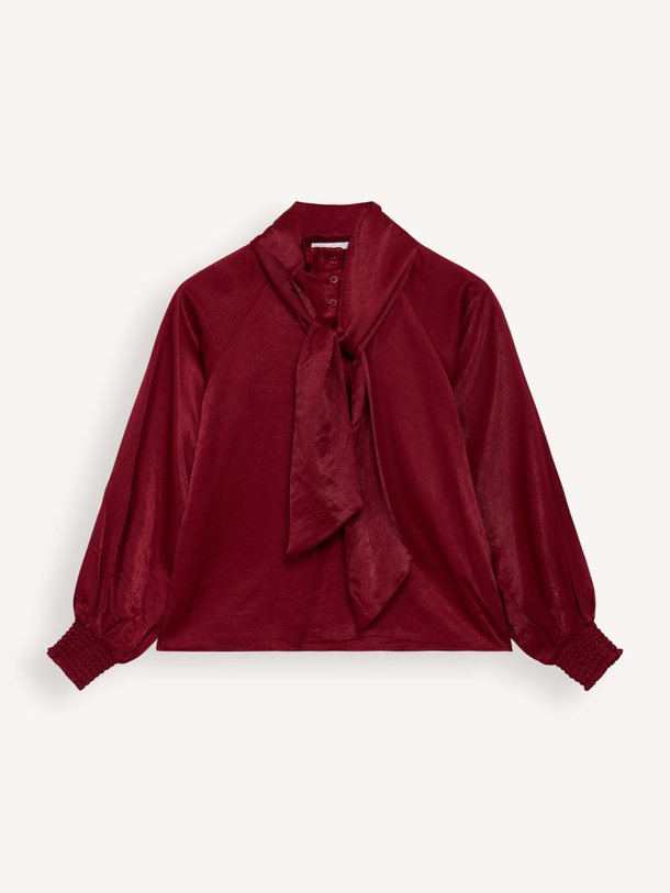 Ontdek de Estelle viscosemix top van My Essential Wardrobe in de kleur bordeauxrood bij Orangebag. Op werkdagen voor 21:45 besteld, morgen in huis.