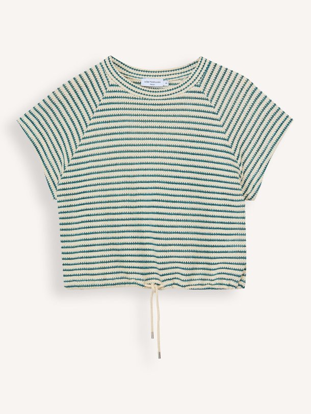 Ontdek de Forno katoenmix gestreepte top van La Fee Maraboutee in de kleur Blauw bij Orangebag. Op werkdagen voor 21:45 besteld, morgen in huis.