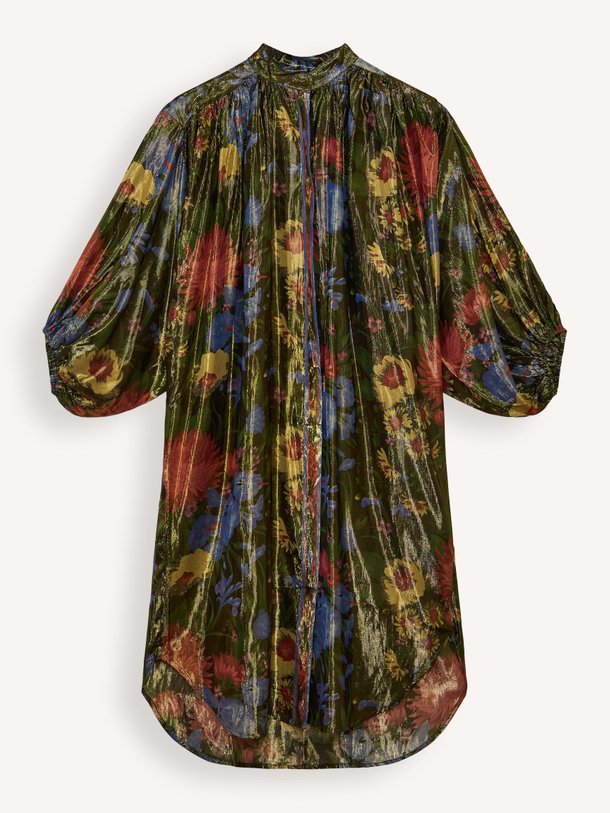 Ontdek de Bloom viscosemix doorknoopjurk met lurex van Mes Demoiselles in de kleur groen bij Orangebag. Op werkdagen voor 21:45 besteld, morgen in huis.
