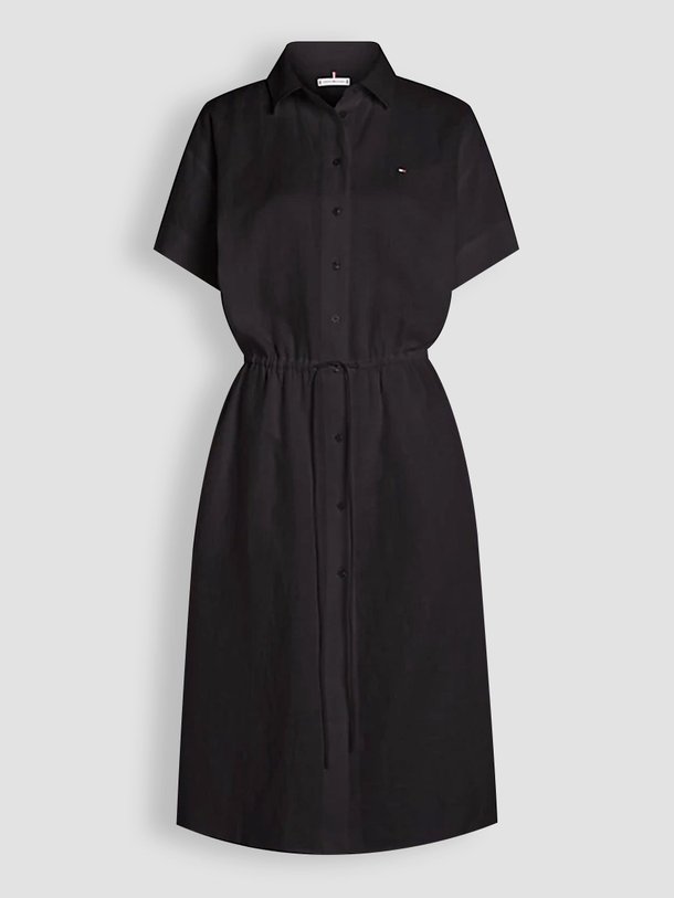 Ontdek de Linnen doorknoopjurk van Tommy Hilfiger in de kleur zwart bij Orangebag. Op werkdagen voor 21:45 besteld, morgen in huis.