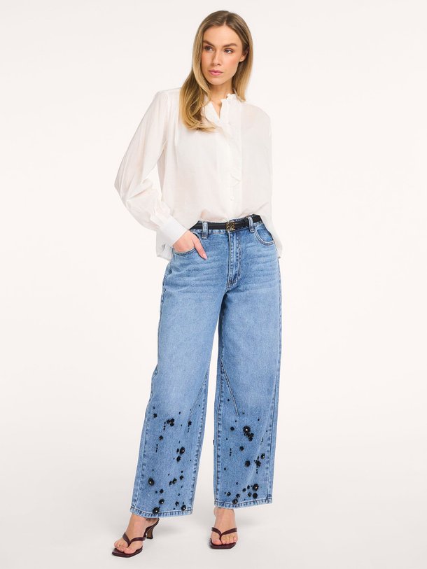 Ontdek de Havana mid waist barrel fit jeans van Sofie Schnoor in de kleur Blauw bij Orangebag. Op werkdagen voor 21:45 besteld, morgen in huis.