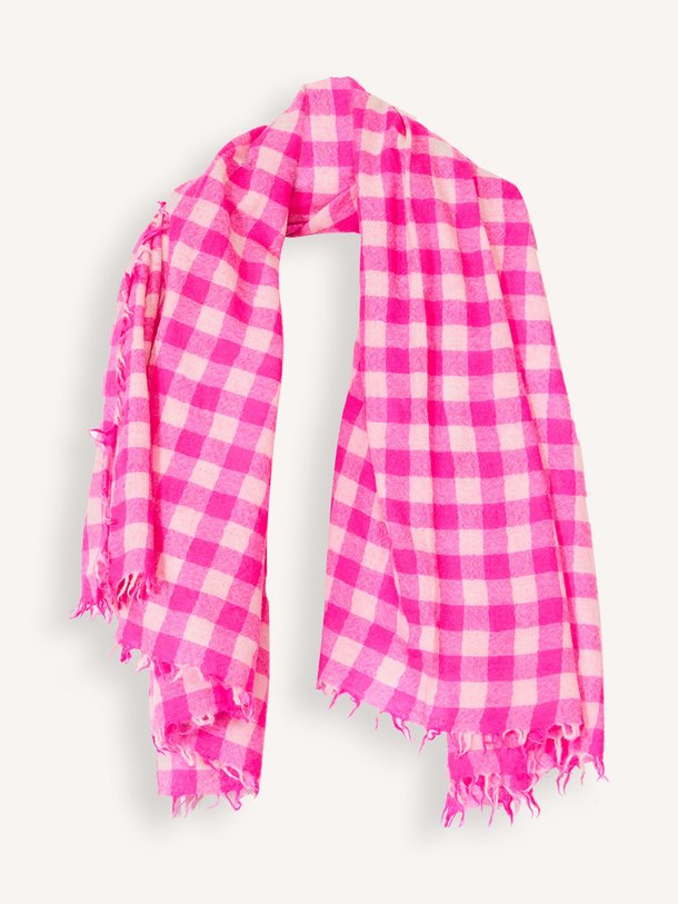 Ontdek de Sunn wollen geruite sjaal van Bellerose in de kleur Roze bij Orangebag. Op werkdagen voor 21:45 besteld, morgen in huis.