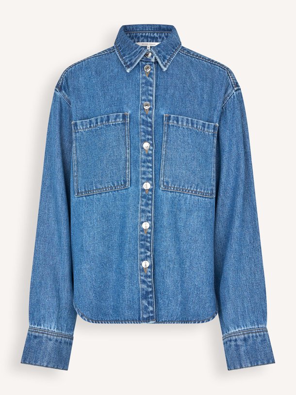 Ontdek de Irvina denim blouse van Second Female in de kleur Blauw bij Orangebag. Op werkdagen voor 21:45 besteld, morgen in huis.