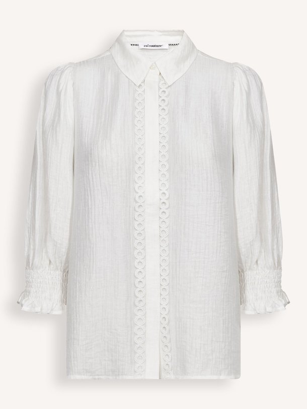 Ontdek de Tassy viscosemix blouse van Co'Couture in de kleur Wit bij Orangebag. Op werkdagen voor 21:45 besteld, morgen in huis.