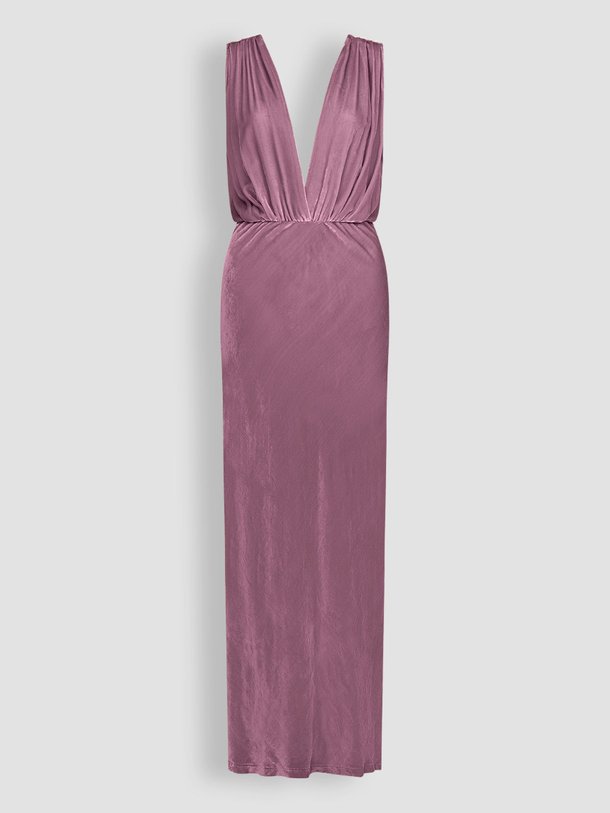 Ontdek de Travis viscose/zijdemix velourse maxi jurk van Mes Demoiselles in de kleur roze bij Orangebag. Op werkdagen voor 21:45 besteld, morgen in huis.