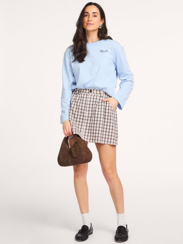 Baum und Pferdgarten Sheala organic cotton mix geruite rok - Crème Ontdek de Sheala organic cotton mix geruite rok van Baum und Pferdgarten in de kleur Crème bij Orangebag. Op werkdagen voor 21:45 besteld, morgen in huis.