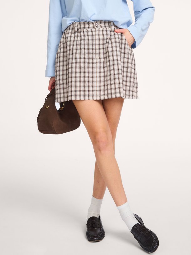Baum und Pferdgarten Sheala organic cotton mix geruite rok - Crème Ontdek de Sheala organic cotton mix geruite rok van Baum und Pferdgarten in de kleur Crème bij Orangebag. Op werkdagen voor 21:45 besteld, morgen in huis.