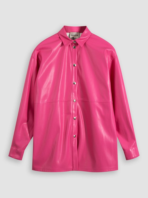 Ontdek de Leatherlook oversized blouse van Semicouture in de kleur roze bij Orangebag. Op werkdagen voor 21:45 besteld, morgen in huis.