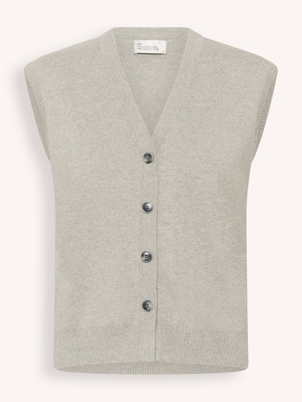 Ontdek de Stino katoen/linnenmix gilet van My Essential Wardrobe in de kleur Grijs bij Orangebag. Op werkdagen voor 21:45 besteld, morgen in huis.