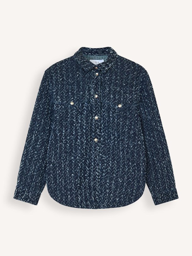 Ontdek de Velini denim jasje van Iro in de kleur Donkerblauw bij Orangebag. Op werkdagen voor 21:45 besteld, morgen in huis.