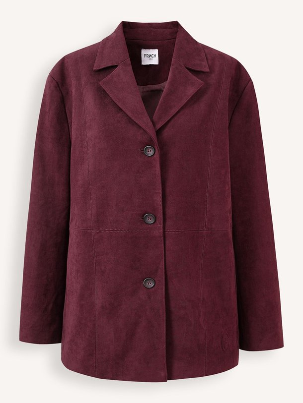 Ontdek de Nymphalis suède blazer van Frnch in de kleur Aubergine bij Orangebag. Op werkdagen voor 21:45 besteld, morgen in huis.