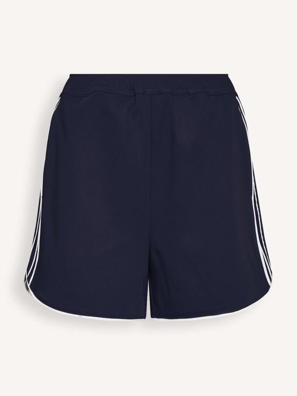 Ontdek de Alma geweven short met bies van Co'Couture in de kleur donkerblauw bij Orangebag. Op werkdagen voor 21:45 besteld, morgen in huis.