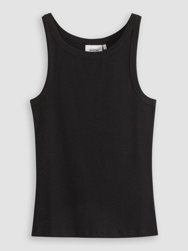 Ontdek de Drew katoenmix rib tanktop van Gestuz in de kleur zwart bij Orangebag. Op werkdagen voor 21:45 besteld, morgen in huis.