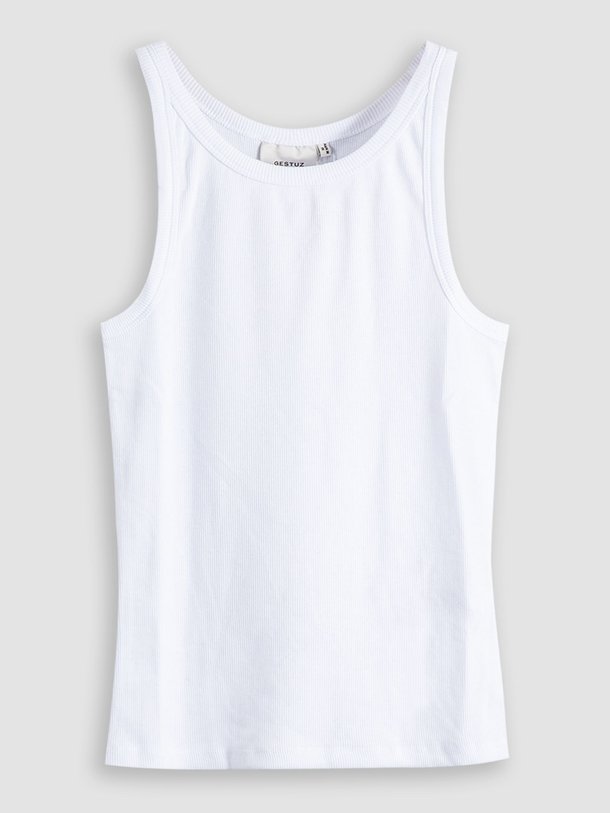 Ontdek de Drew katoenen rib jersey tanktop van Gestuz in de kleur wit bij Orangebag. Op werkdagen voor 21:45 besteld, morgen in huis.