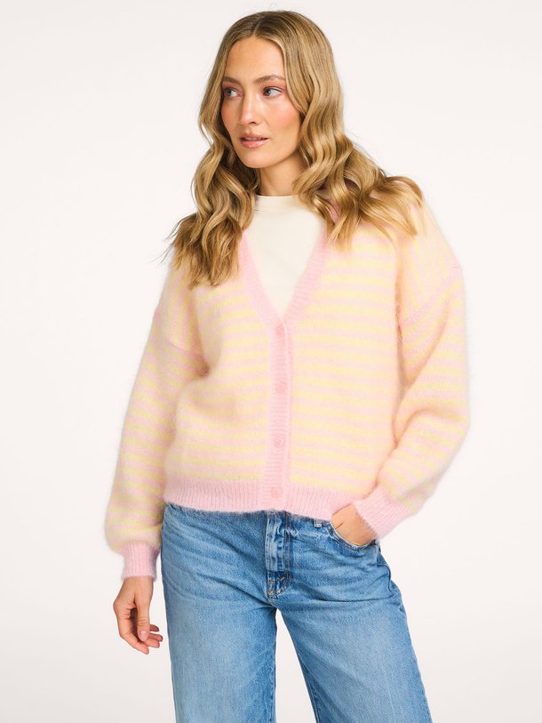 Ontdek de Alvaro wolmix gestreept vest van Des Petits Hauts in de kleur Lichtroze bij Orangebag. Op werkdagen voor 21:45 besteld, morgen in huis.