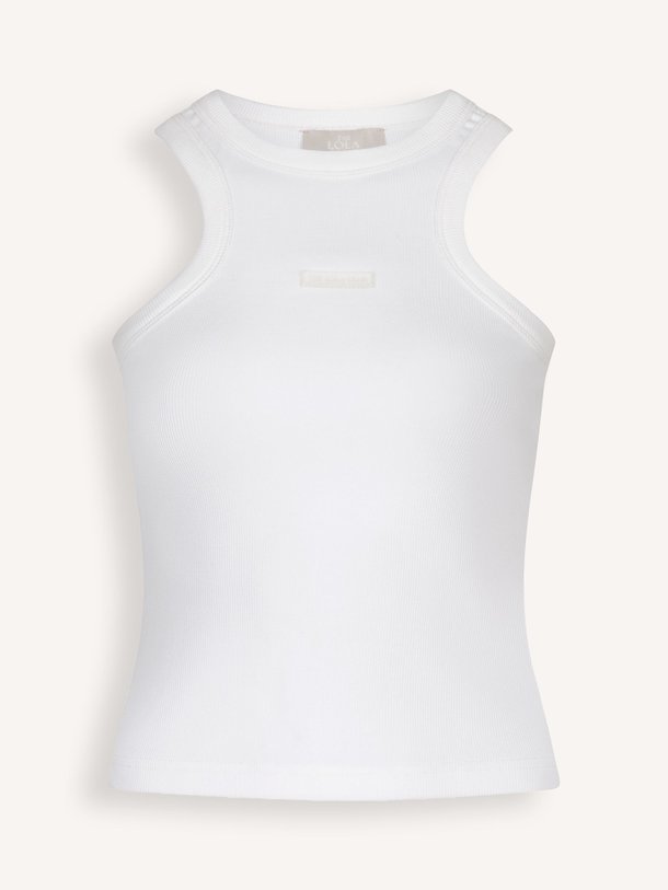 Ontdek de Jolie katoenmix rib tanktop van The Lola Club in de kleur Off-white bij Orangebag. Op werkdagen voor 21:45 besteld, morgen in huis.