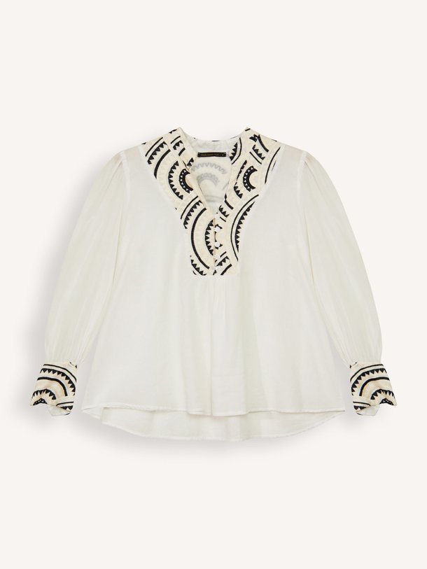 Ontdek de Katoenen top met borduursel van Greek Archaic Kori in de kleur wit bij Orangebag. Op werkdagen voor 21:45 besteld, morgen in huis.