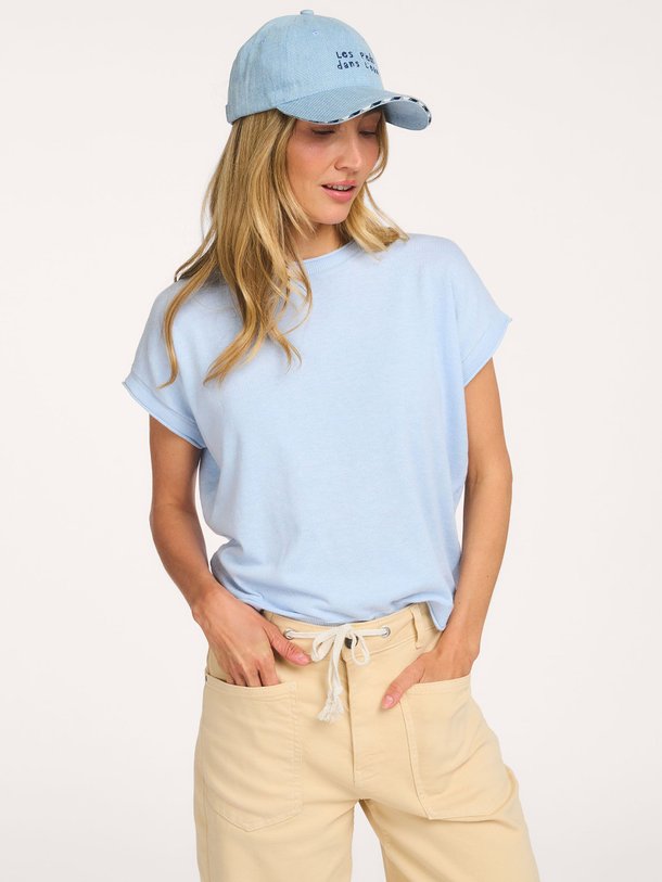 Ontdek de Katoenmix gemêleerde top van Yaya in de kleur Lichtblauw bij Orangebag. Op werkdagen voor 21:45 besteld, morgen in huis.