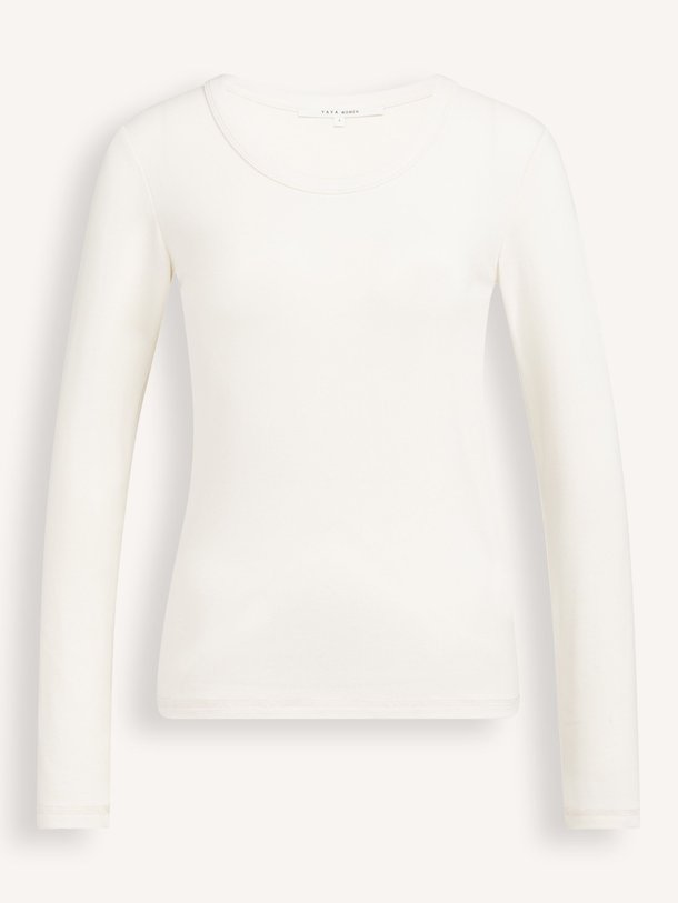 Ontdek de Viscosemix longsleeve van Yaya in de kleur Off-white bij Orangebag. Op werkdagen voor 21:45 besteld, morgen in huis.