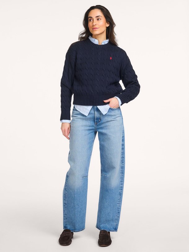 Ontdek de Katoenen kabel trui oversized fit van Ralph Lauren in de kleur Donkerblauw bij Orangebag. Op werkdagen voor 21:45 besteld, morgen in huis.