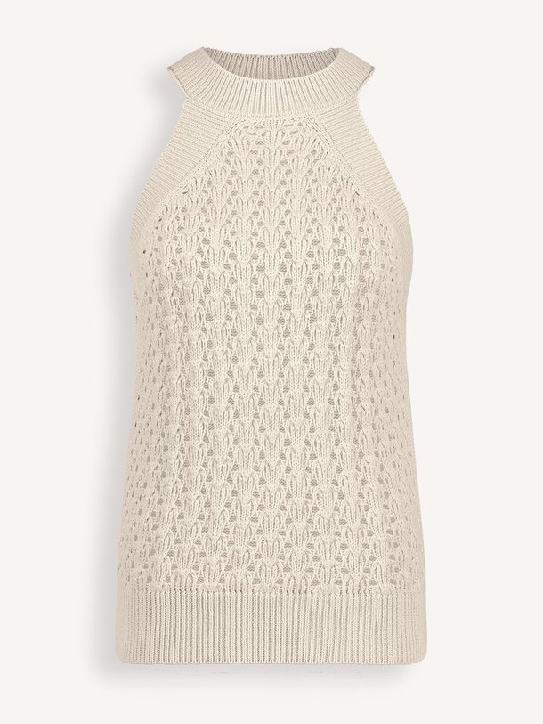 Ontdek de Katoenen top met opengewerkt patroon van Summum in de kleur zand bij Orangebag. Op werkdagen voor 21:45 besteld, morgen in huis.