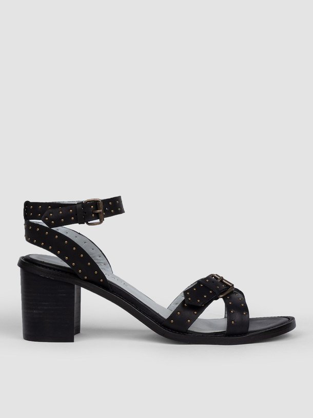 Ontdek de Queens lederen sandalen met studs van Silver Grace in de kleur zwart bij Orangebag. Op werkdagen voor 21:45 besteld, morgen in huis.