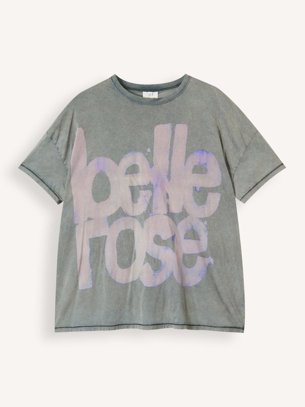 Ontdek de Fobel katoenen T-shirt met print van Bellerose in de kleur Grijs bij Orangebag. Op werkdagen voor 21:45 besteld, morgen in huis.