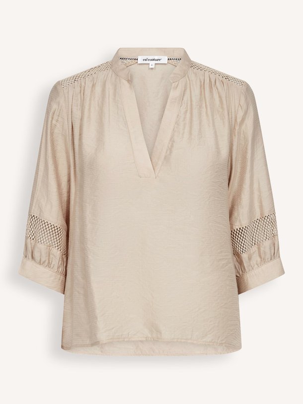 Co'Couture Gwenda rayonmix top - Champagne Ontdek de Gwenda rayonmix top van Co'Couture in de kleur Champagne bij Orangebag. Op werkdagen voor 21:45 besteld, morgen in huis.