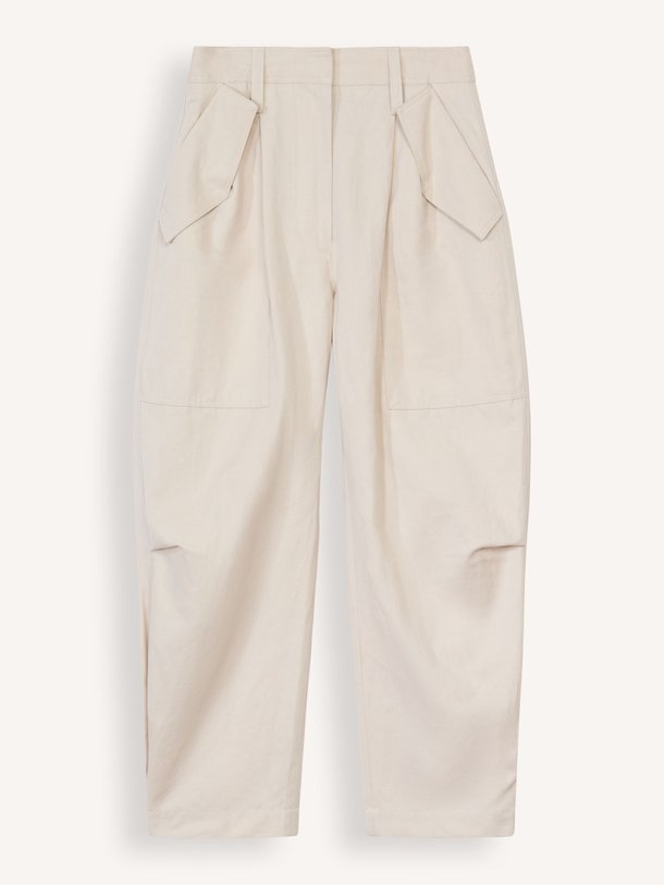 Ontdek de Natsa katoen/linnenmix cropped broek van Iro in de kleur naturel bij Orangebag. Op werkdagen voor 21:45 besteld, morgen in huis.