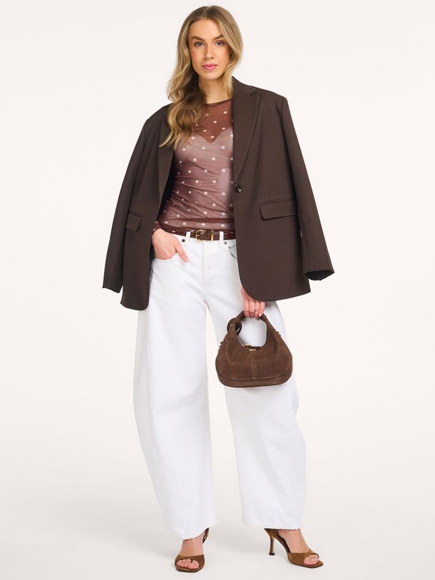 Ontdek de Ella geweven mesh top van Neo Noir in de kleur Bruin bij Orangebag. Op werkdagen voor 21:45 besteld, morgen in huis.