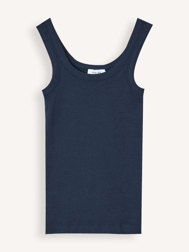 Ontdek de Evi katoenmix rib tanktop van Knit-ted in de kleur Donkerblauw bij Orangebag. Op werkdagen voor 21:45 besteld, morgen in huis.
