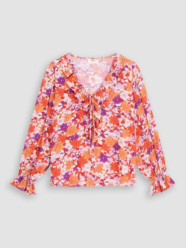 Suncoo Livia - Viscose Top Met Print - Oranje Ontdek de Livia viscose top met print van Suncoo in de kleur oranje bij Orangebag. Op werkdagen voor 21:45 besteld, morgen in huis.