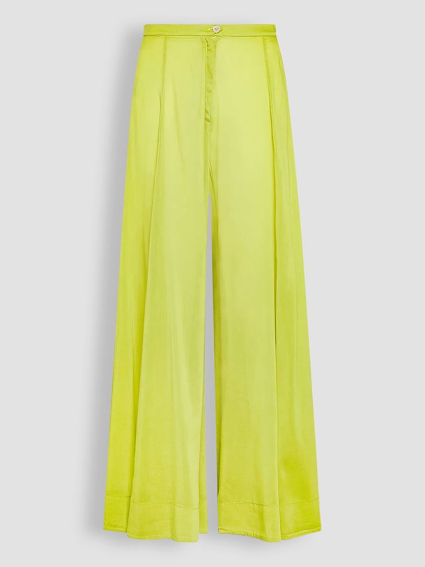 Ontdek de Katoen/zijdemix broek van forte_forte in de kleur limegroen bij Orangebag. Op werkdagen voor 21:45 besteld, morgen in huis.