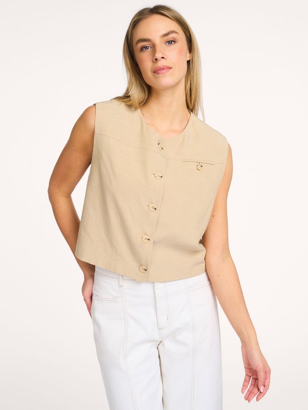 Ontdek de Masey lyocellmix gilet van Alchemist in de kleur Zand bij Orangebag. Op werkdagen voor 21:45 besteld, morgen in huis.